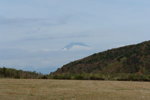 初日だけ見えた富士山